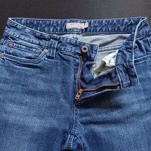 L.L.Bean Signature Jeans Men 30x29 Blue Cotton Denim Straight Slim Faded Stretch